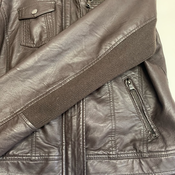 Brown Faux leather jacket XL Ci Sono by Cavalini - Picture 5 of 14